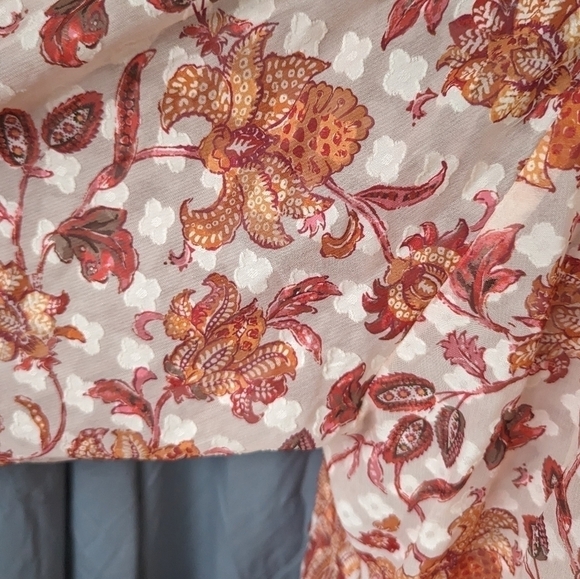 Ophelia Roe NWT Paisley Print Semi Sheer Top Sz 3X - Picture 6 of 13